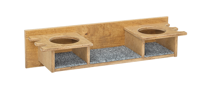 322WOOD Wood Hunting Blind Double Console without Shelf, Medium Walnut Finish