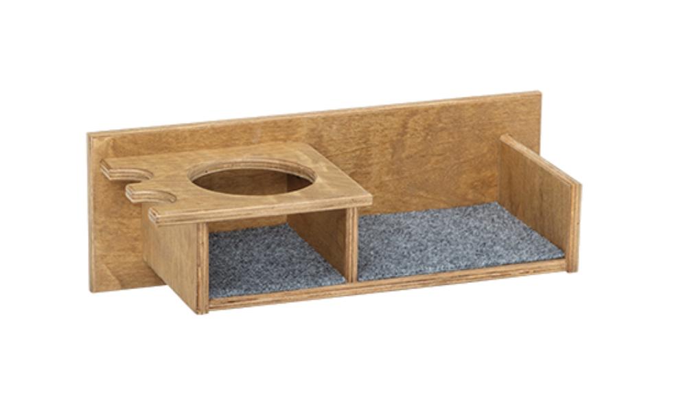 324WOOD Wood Hunting Blind Single Console without Shelf, Medium Walnut Finish