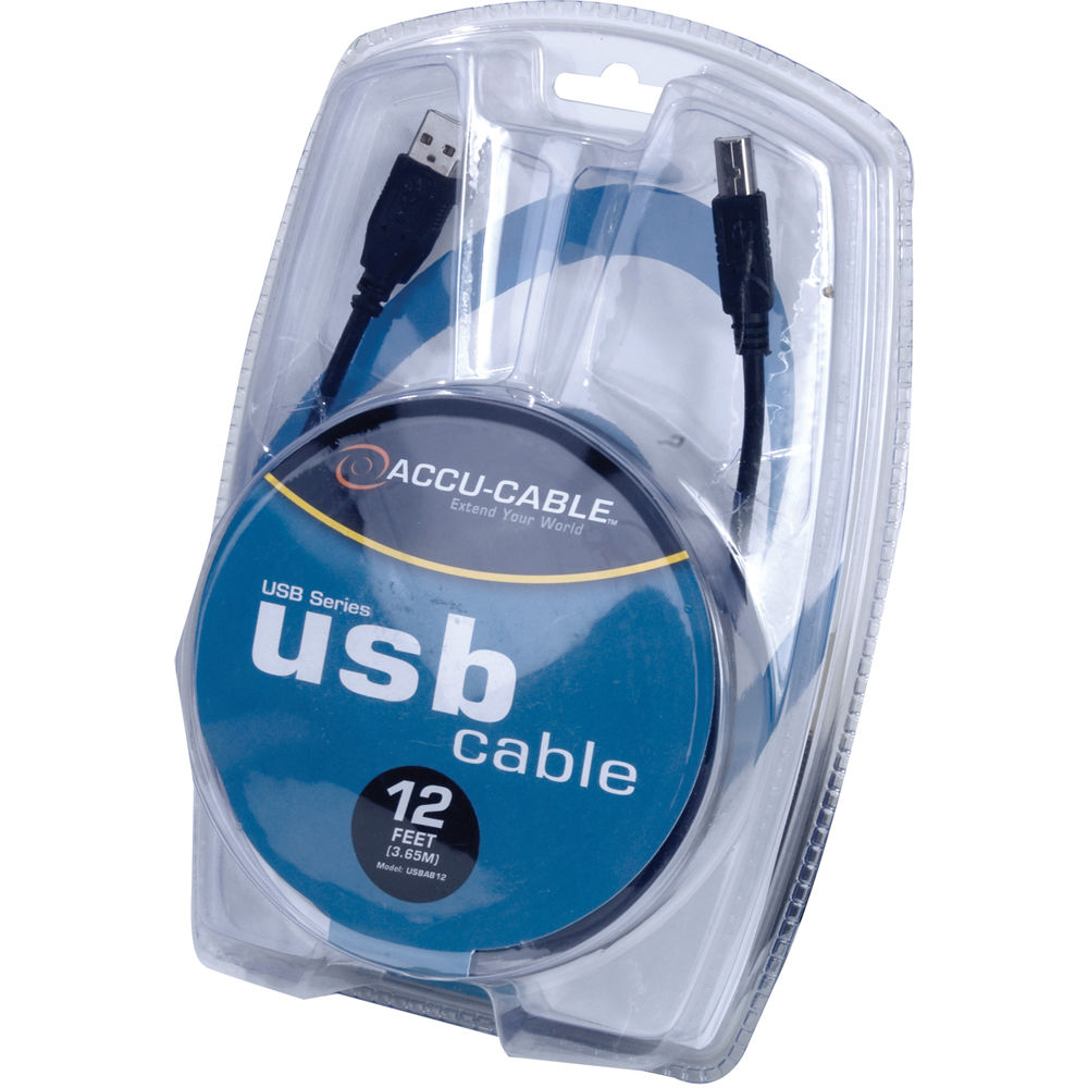 Picture of American DJ USBAB12 12 ft. USB A to USB B Cable