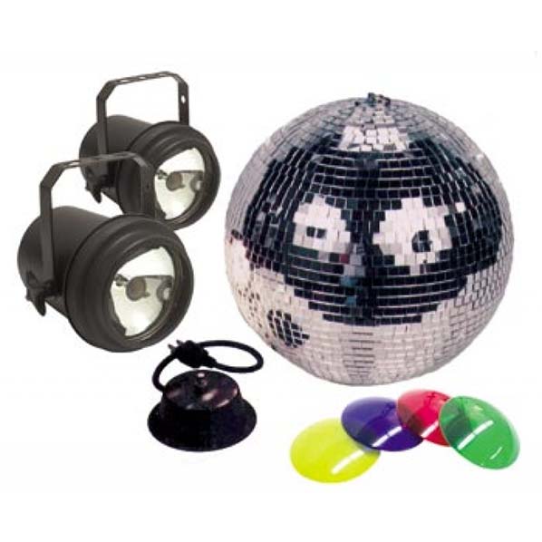 Picture of American DJ M-502L 12 in. Mirror Ball Package with 2 Pin Spots