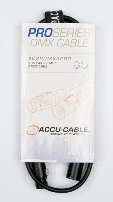 Picture of American DJ AC3PDMX3 3 ft. 3-Pin XLR DMX Cable