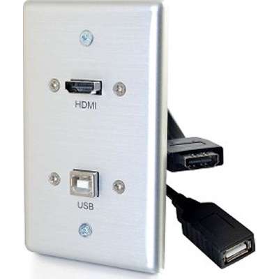 C2G-39874 Sing Gang USB HDMI Wall Plate