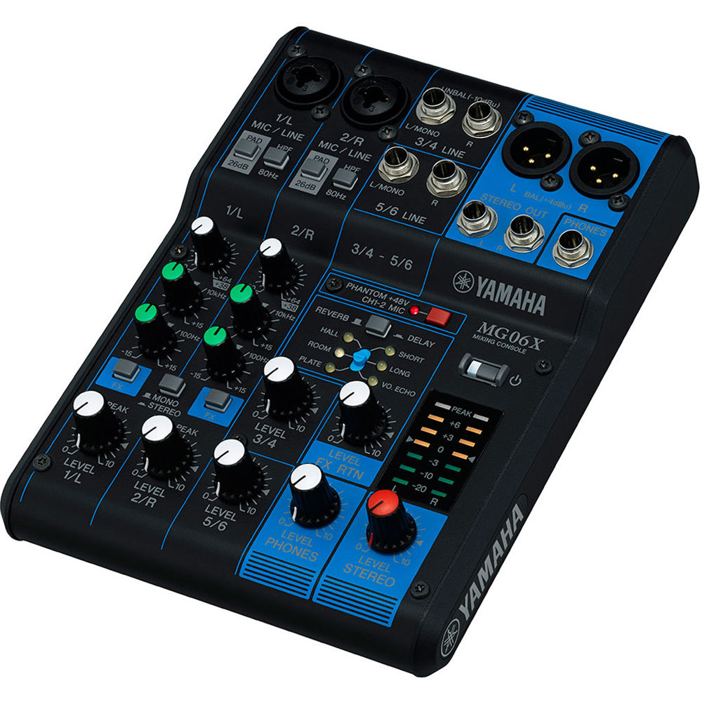Picture of Yamaha MG06X 6-Input Mixer with Built-In Effects