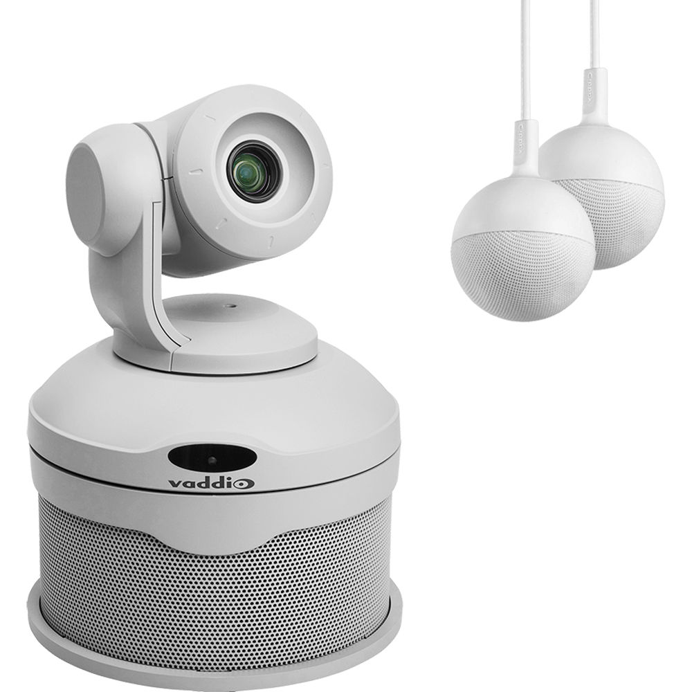 999-99950-200W ConferenceSHOT AV 1080p PTZ Camera System with Speaker & Two Microphones, White