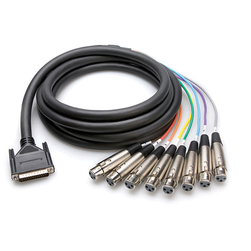 9.8 ft. XLR3F to DB25 Balanced Snake Cable
