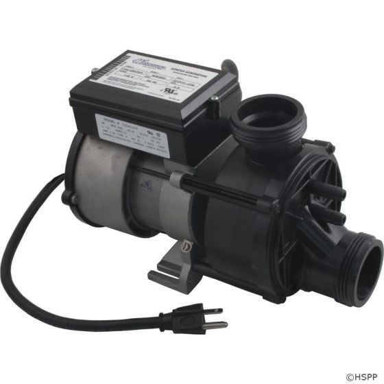 115V 5.5A Bath Pump  Genesis Front & Top with Air Switch