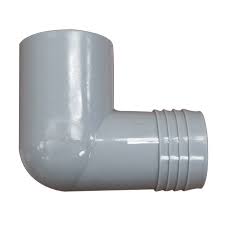 0.75 SB x 1 SPG in. 90 deg Smooth Barb Elbow Adapter PVC Fitting