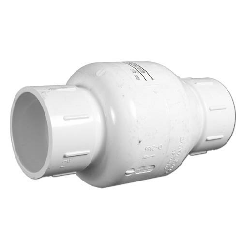 2 in. Slip x 2 in. Slip 0.5 lbs Spring Check Valve - White