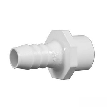 0.75 RB x 0.75 SPG in. 90 deg Ribbed Barb Elbow Adapter PVC Fitting