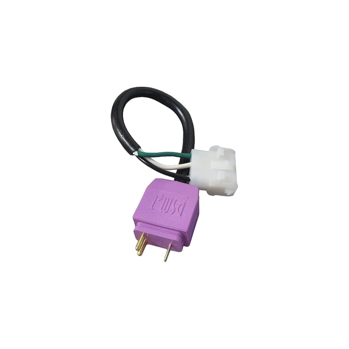 6 in. Amp to Mini J&J 14-3 Molded Blower Adapter Cord - Light Violet