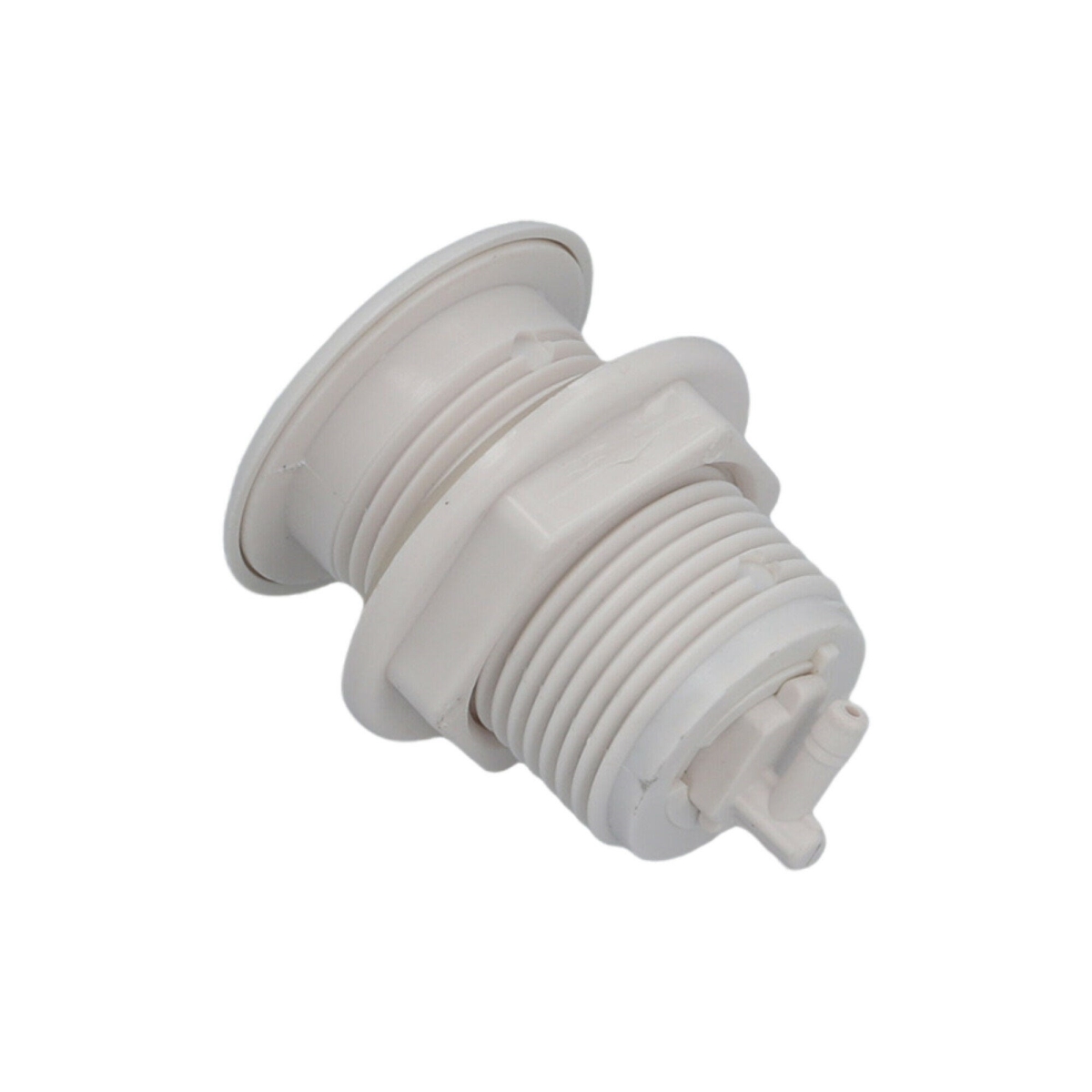 Low Profile Air Button with 90 deg Barb, White