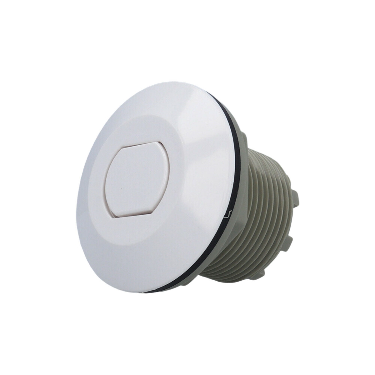 Flat Air Button with 1.625 in. Hole Size, White