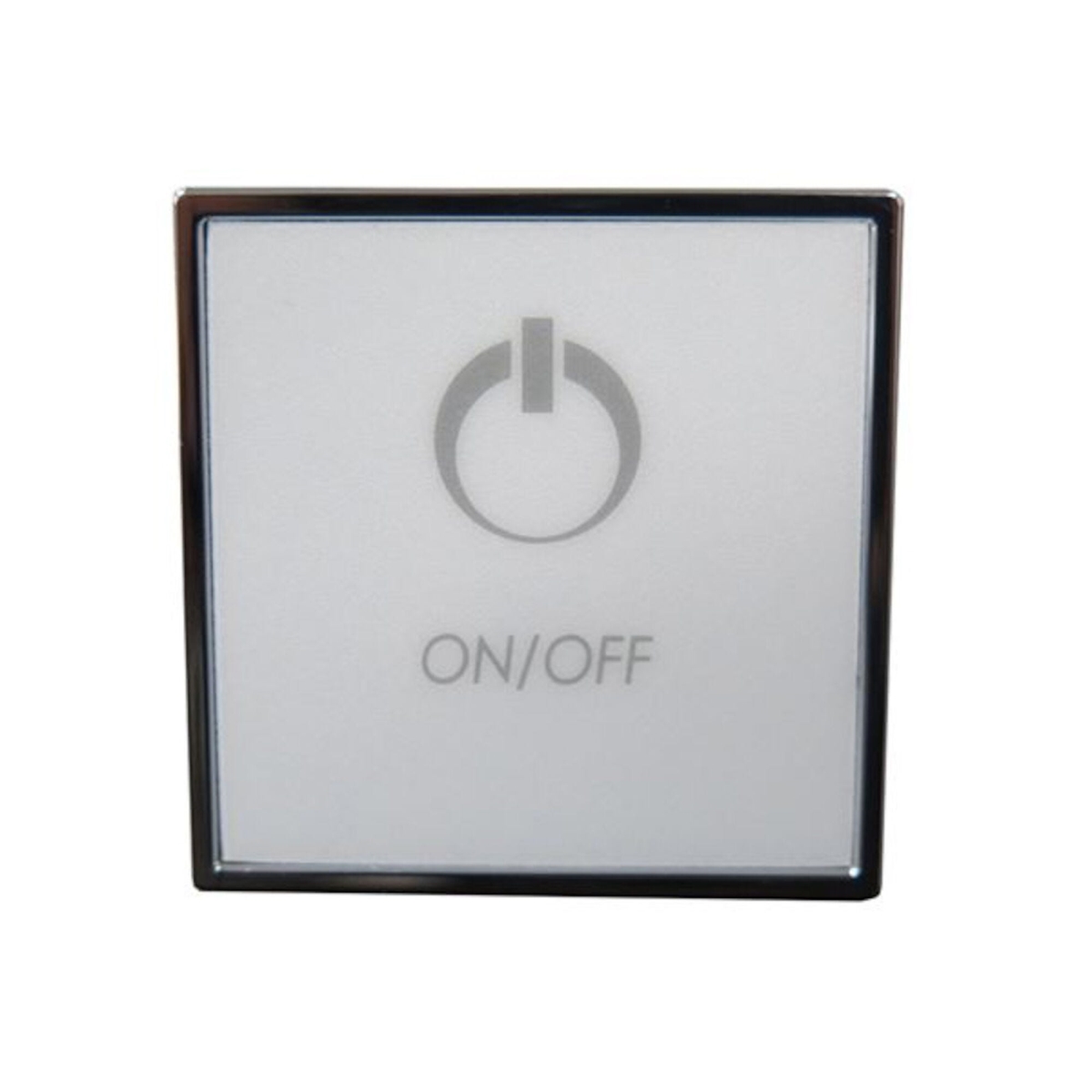 CG-TMS1-KS1-UT-V2-CP On & Off TMS Square Spa Side Control For, Chrome - 1-Button
