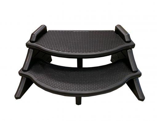 Edge Spa Step with Black Side Walls  - Black