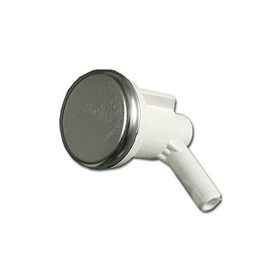 0.37 in. Barb Ell Low Profile Stainless Steel Escutcheon Air Injector