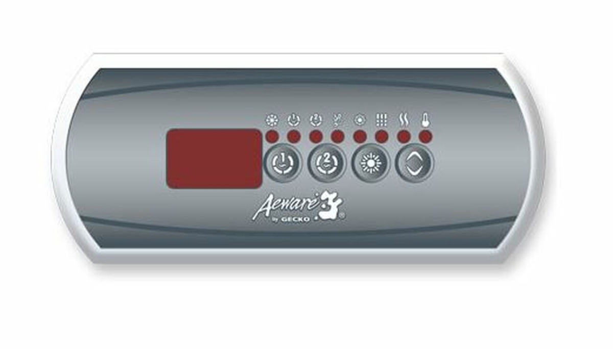 0607-008002 10 ft. Cable IN K200-2OP 4-Button LED Spaside Control with Pump 1 & 2 Blower-Up-Down link Plug
