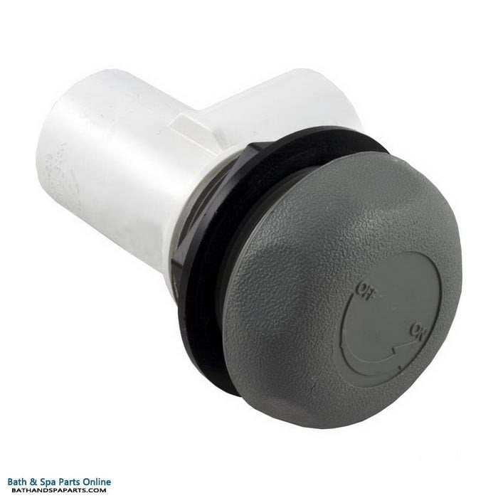 600-4367 1 in. 1-Port Shut Off Valve 5-Scallop, Gray