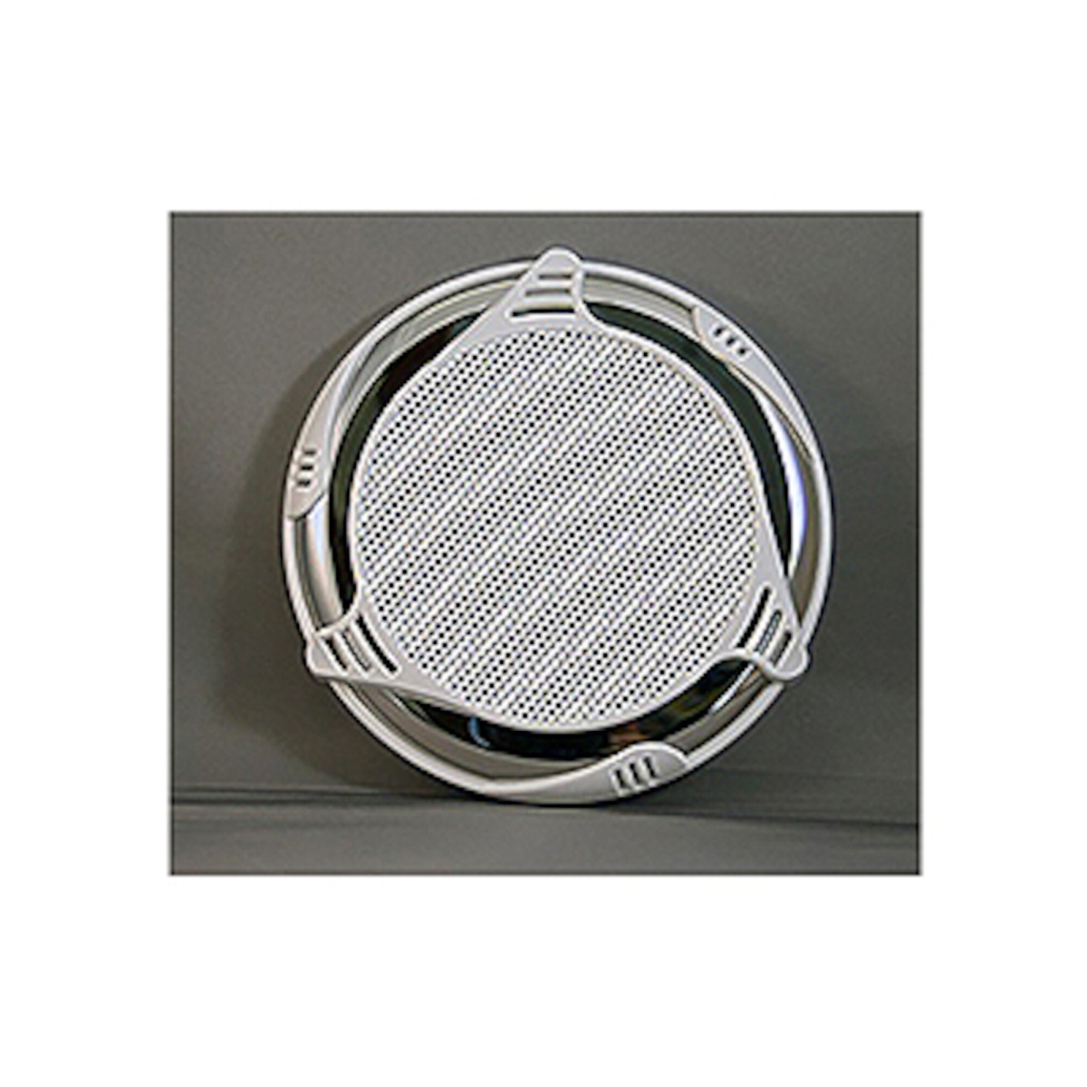 6 in. Cover 2011 Custom Stainless Steel Stereo Speaker, White