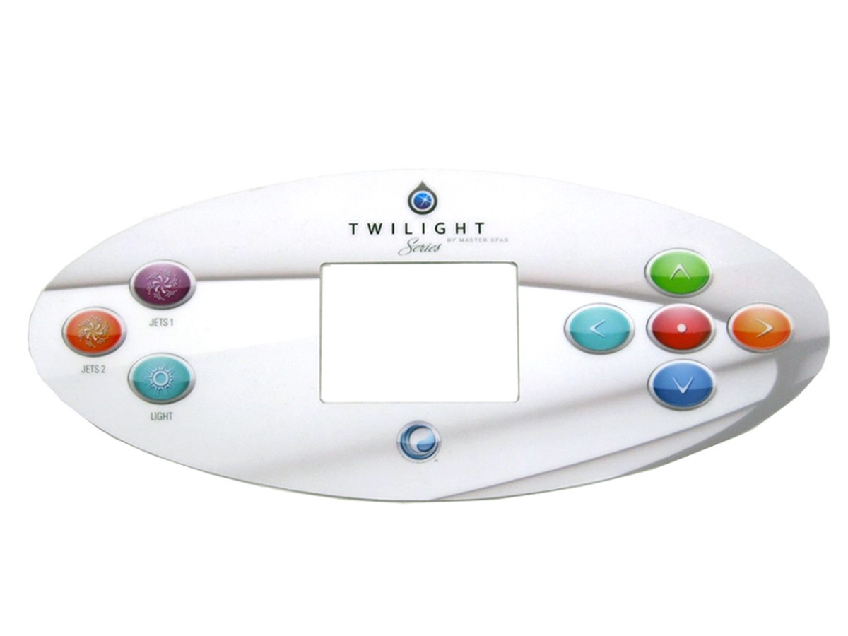 X509108 7 Button 2 Pump Twilight Keypad Overlay