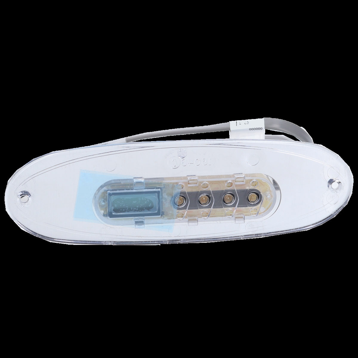G8226 VL260 4-Button Bezel LCD Spa Side Oval Control Panel, Clear - No Overlay