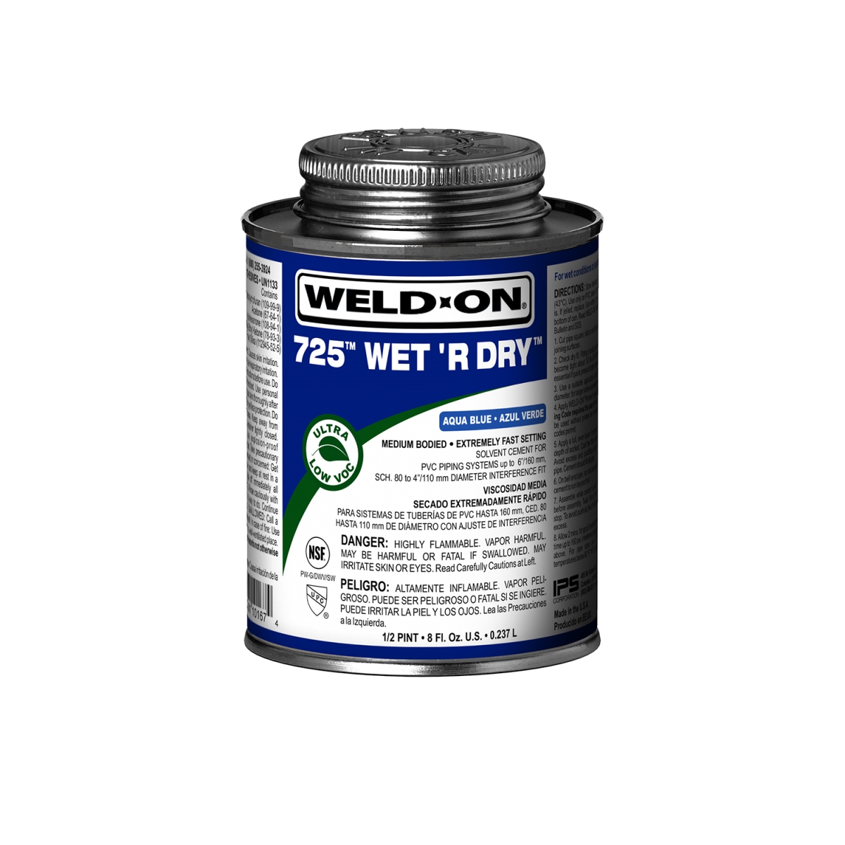 10167 0.5 Pint 725 Blue Wet R Dry Medium Bodied Cement