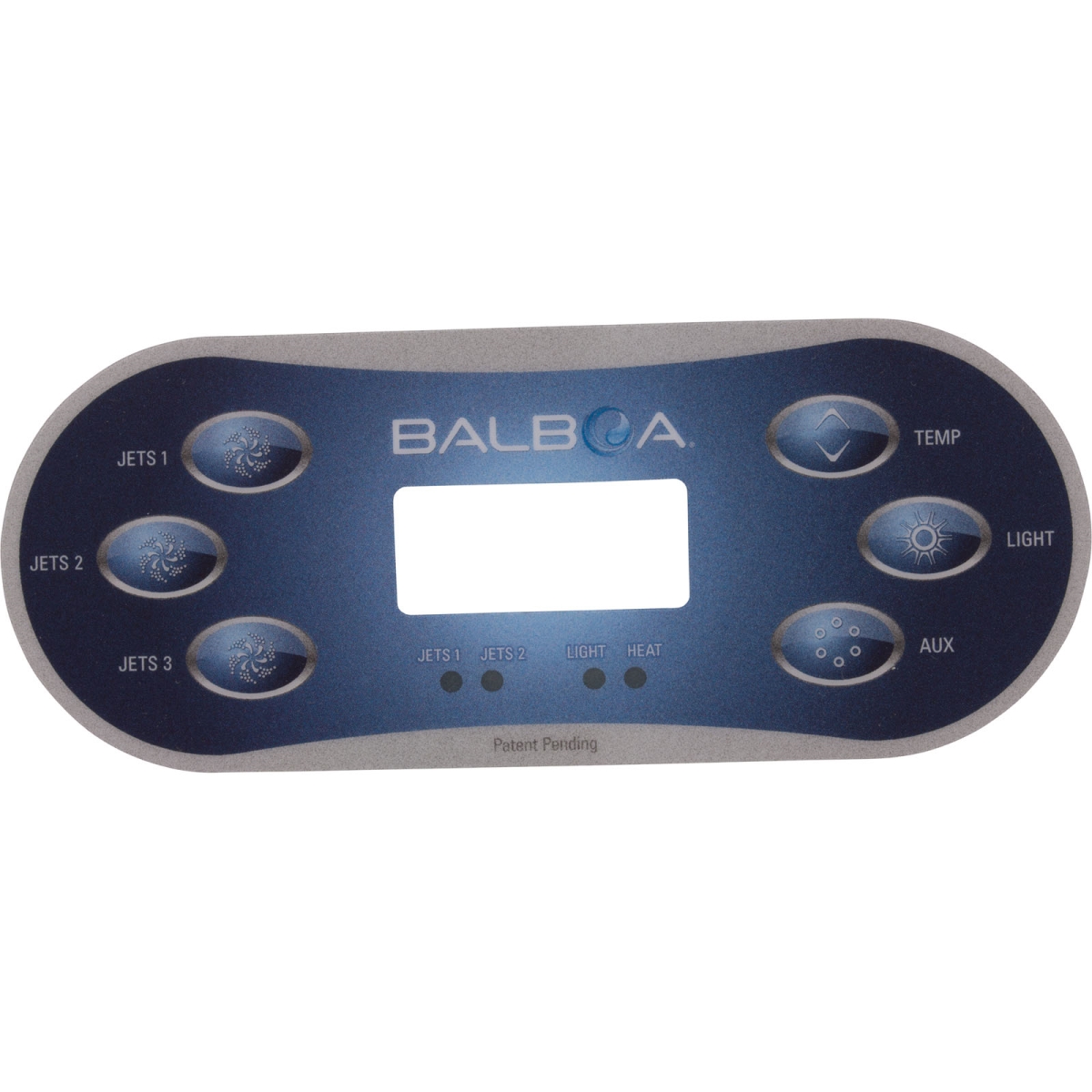 13579 Topside Overlay TP600 6-Button JT-JT-JT-TEMP-LT-AUX Control Panel, Overlay