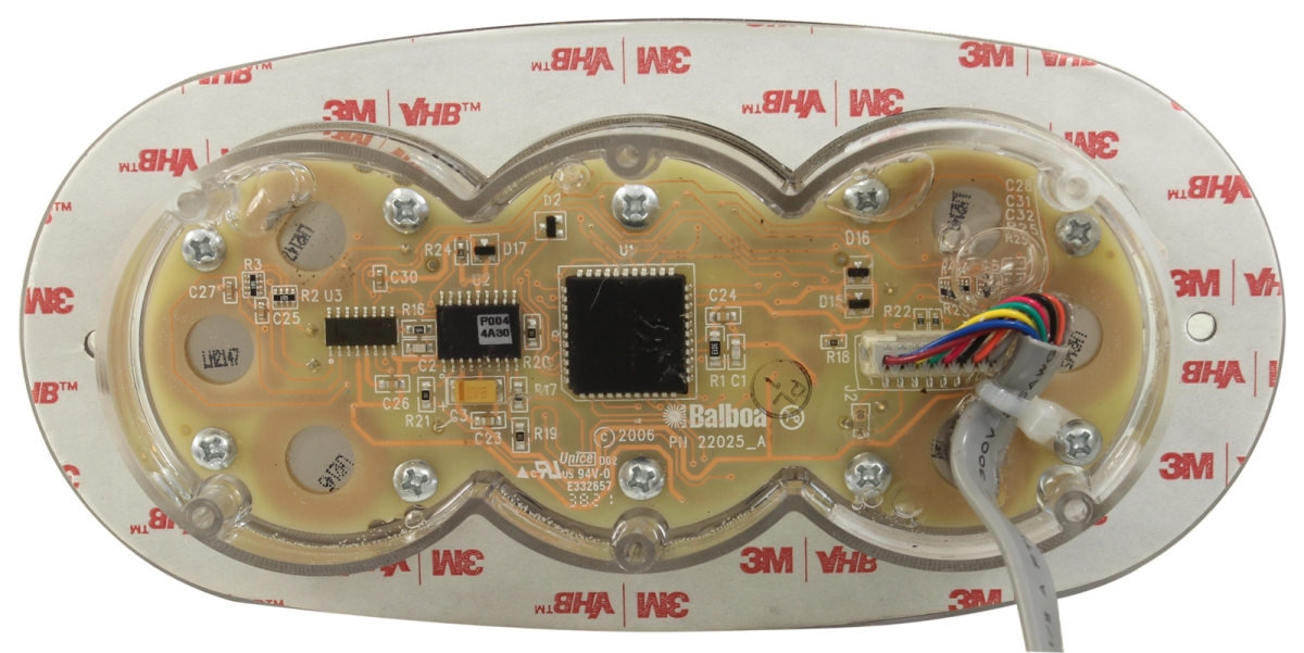 G8260 VL600S Oval 6-Button LCD Spa Side Control Panel, No Overlay