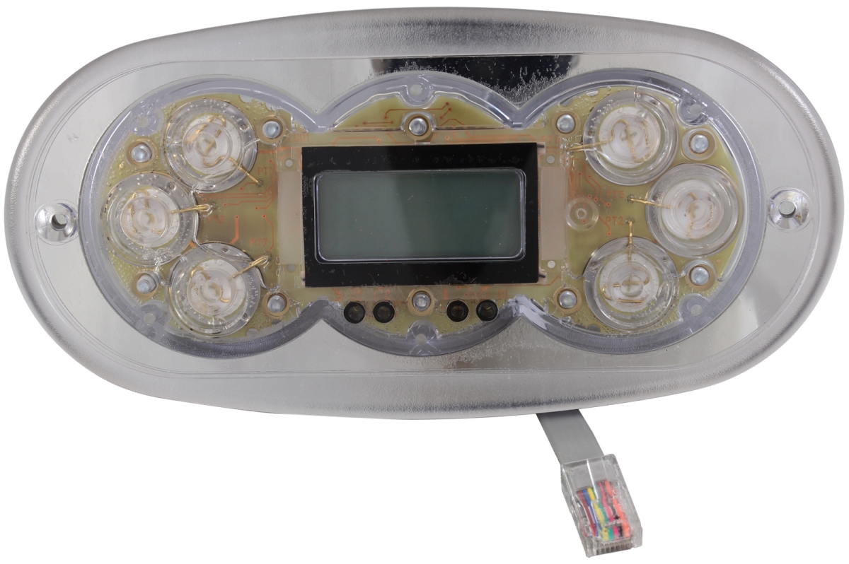 G8262 L620S Oval 6-button Spa Side Control Panel, No Overlay