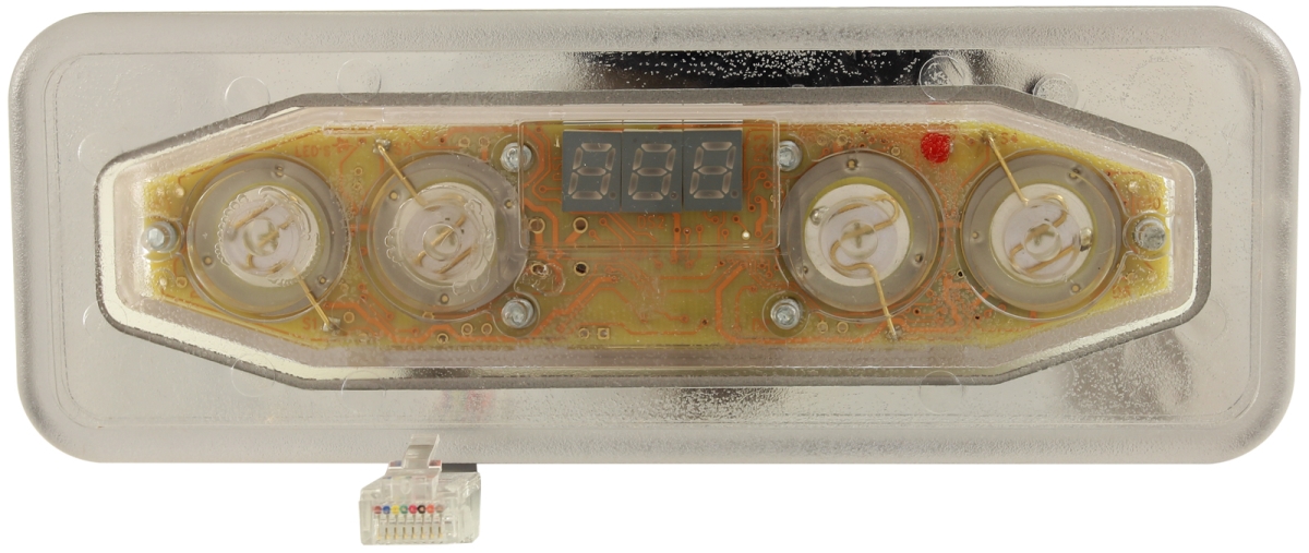 G8243 VL204 Lite Duplex LED 4-Button Spa Side Control Panel, No Overlay