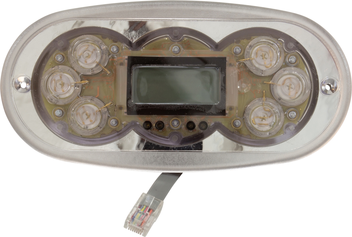 G8246 7 ft. Cable VL406T LCD 4-Button Spa Side Control Panel, No Overlay