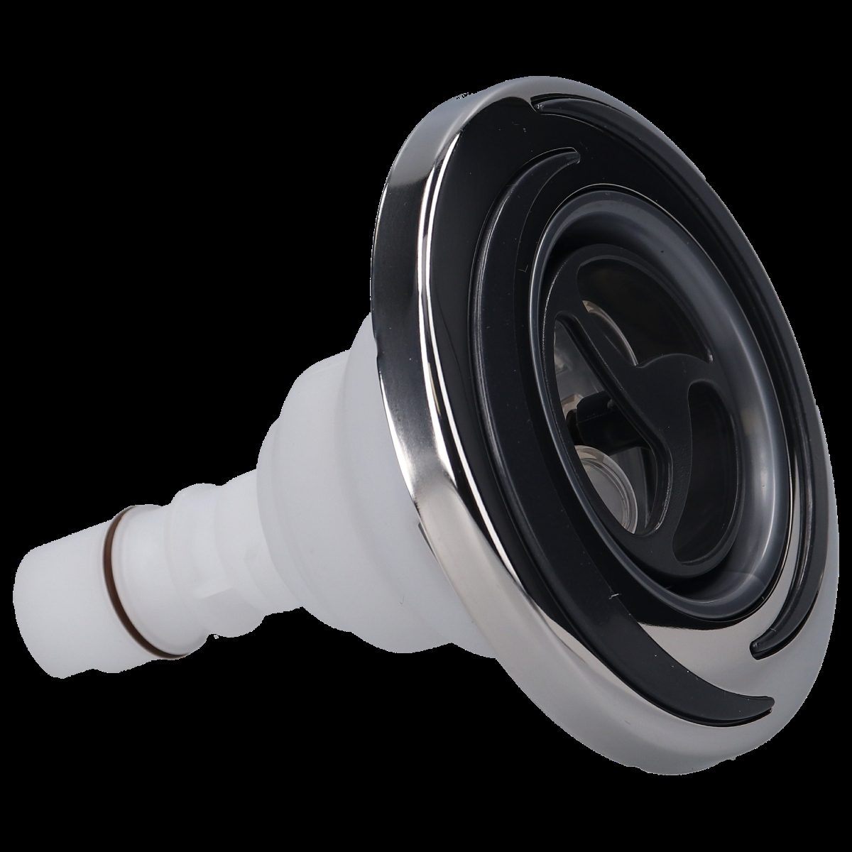 29540-191-700 4 in. Face Double Halo Rotating Pro-Loc Jet Internal, Stainless & Clear