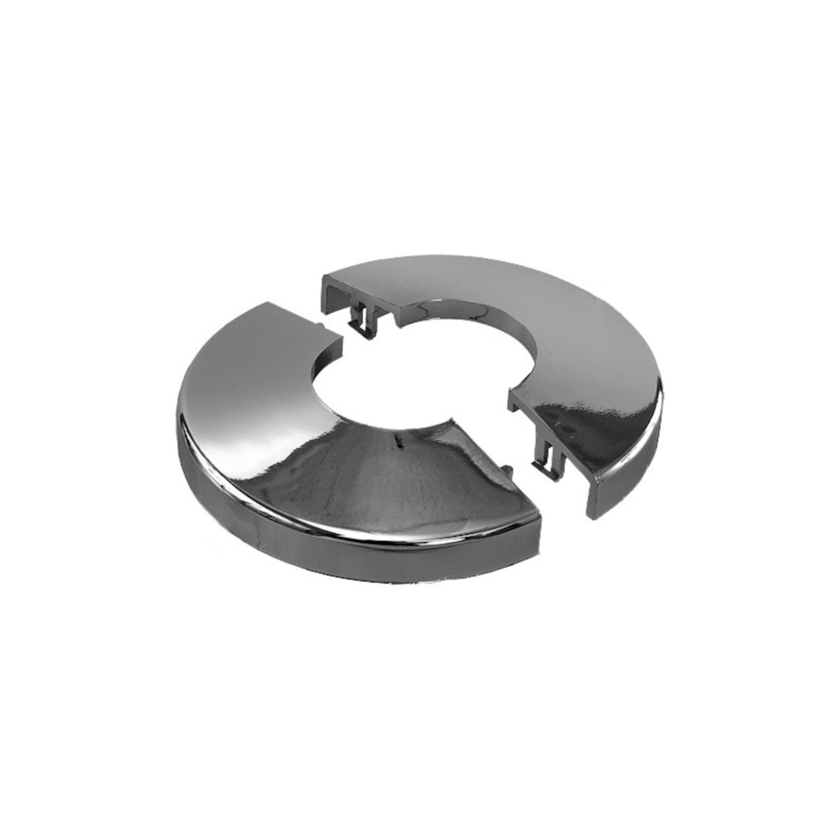 Handrail Escutcheon - Chrome - 2 Piece - Durable Plastic Construction
