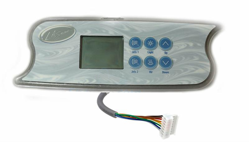 Picture of Maax Spas PL-49536-06 Spaside Overlay LA Spa Gecko TSC72 6-Button&#44; 2-Pump & Blower for PL49575