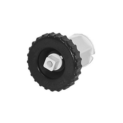 1 in. On & Off Valve Plunger Assembly, Black with Plunger & Cap