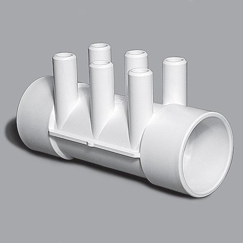 PVC Manifold - 2 x 2 x 0.75 in. SB Ports - White