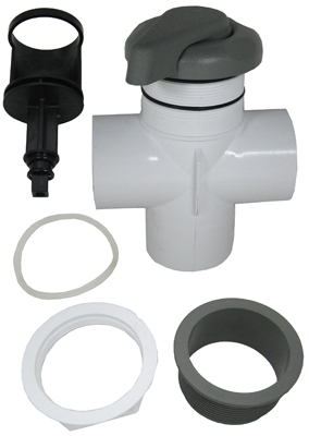 2 in. 5-Scallop Top Access Vertical Diverter Valve, Gray
