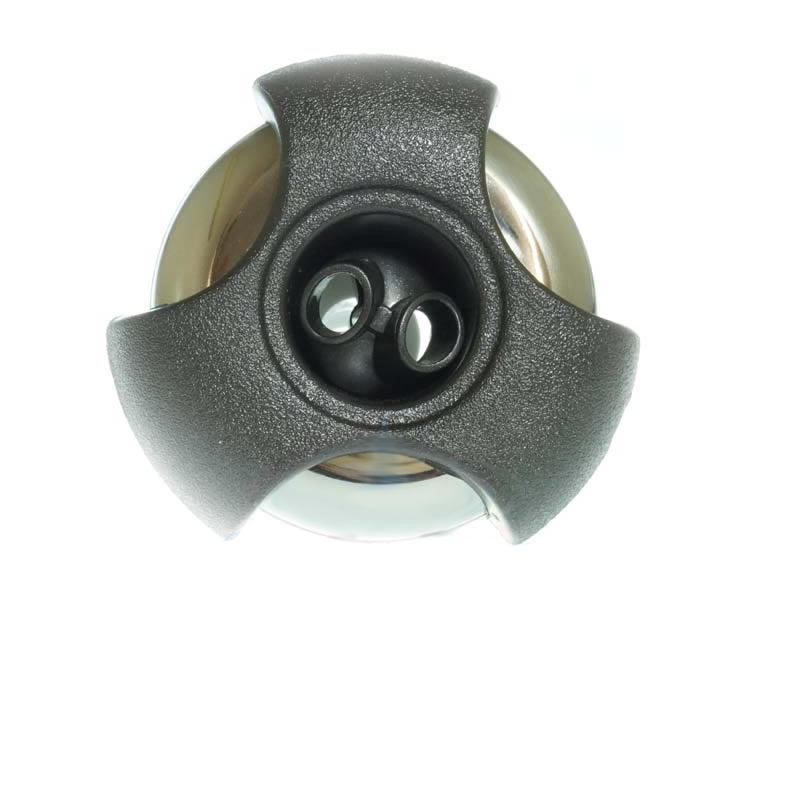 CC2121009-GMSS 2 in. Face Tri-Lever Cluster Storm Pulsator Jet Internal, Black & Stanless Steel