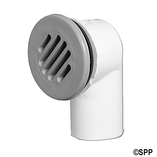 640-0407 Spigot Low Profile Drain, Gray - 0.75 x 1 in.