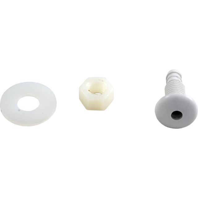 Barb Button Style Air Injector, White - 0.25 in.