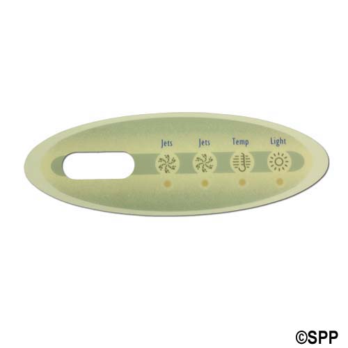 11127 Mini Oval 4-Button Spa Side Overlay for 52312