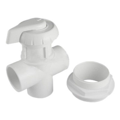 3-Port 2 in. HydroFlow Vertical Notched Diverter Valve, White