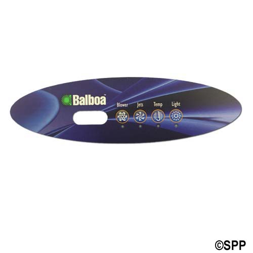 11521 4-Button Spa Side Overlay - Blower, Jet, Temperature control, Light