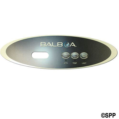 Spa Side Overlay - 3-Button Jets Temperature Control Light - White