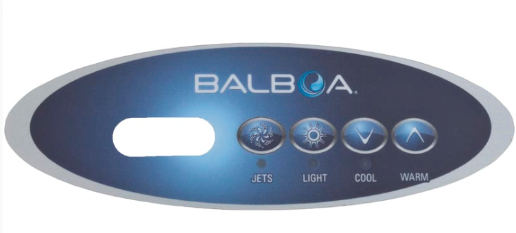 4-Button Spa Side Overlay - Jets, Light, Cool, Warm