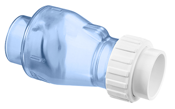 2 x 2 Union in. lnline Check Valve Assembly - White
