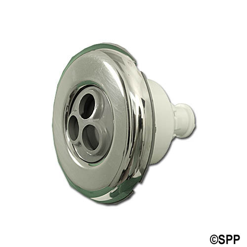 212-7807S 3 in. Mini Storm Multiport Massage Smooth Jet Internal, Gray & Stainless Steel