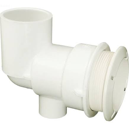 2.62 in. Body Assembly Jet Poly Ell Body with Wall Fitting White