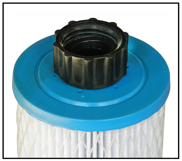 PP-1644 18.75 in. Filter Cartridge with Top Hose Fitting, Bottom Closed with Step Handle - 5.62 in. Dia.