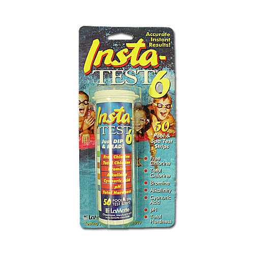 3028-BC-12 Water Testing, Test Strips, Insta-Test6, Blister Card, 50 Count