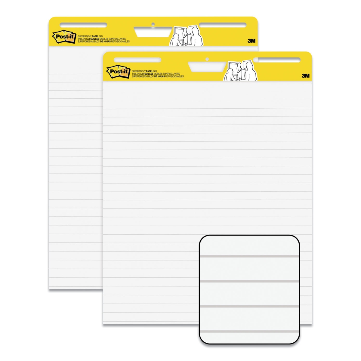 25 x 30 in. Lined Easel Pads, White - Pack of 2